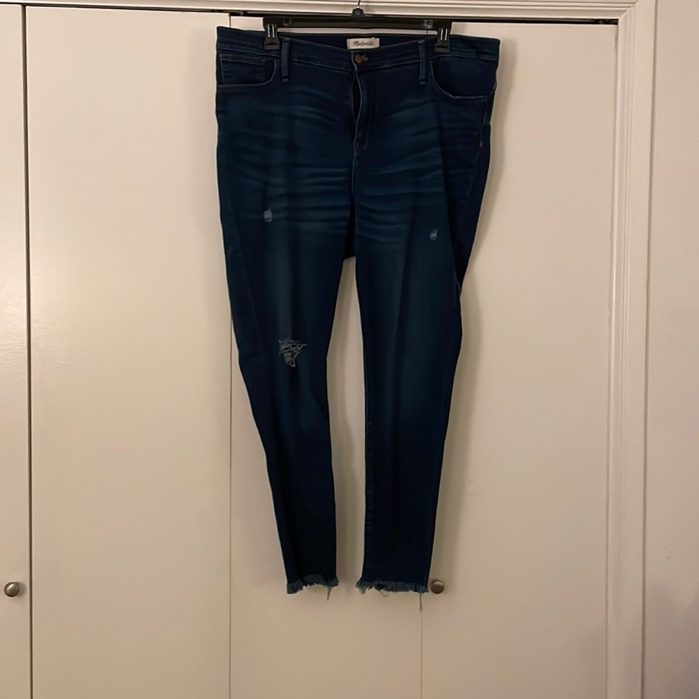 Raw hem madewell jeans